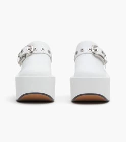 Marc Jacobs The J Marc Leather Clog WHITE -Fashion Store MJI 2F3FMC009F03 100 F8F8F8 1 1 ALT4