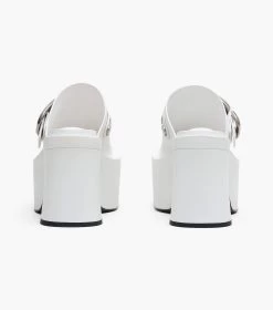 Marc Jacobs The J Marc Leather Clog WHITE -Fashion Store MJI 2F3FMC009F03 100 F8F8F8 1 1 ALT5