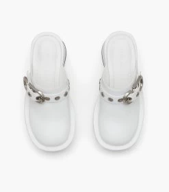 Marc Jacobs The J Marc Leather Clog WHITE -Fashion Store MJI 2F3FMC009F03 100 F8F8F8 1 1 ALT6