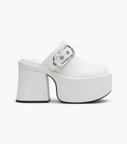 Marc Jacobs The J Marc Leather Clog WHITE -Fashion Store MJI 2F3FMC009F03 100 F8F8F8 1 1 MAIN 1