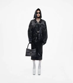 Marc Jacobs The Croc-Embossed St. Marc Large Top Handle BLACK -Fashion Store MJI 2F3HSC021H01 001 F8F8F8 1 1 ALT1