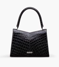 Marc Jacobs The Croc-Embossed St. Marc Large Top Handle BLACK -Fashion Store MJI 2F3HSC021H01 001 F8F8F8 1 1 ALT3