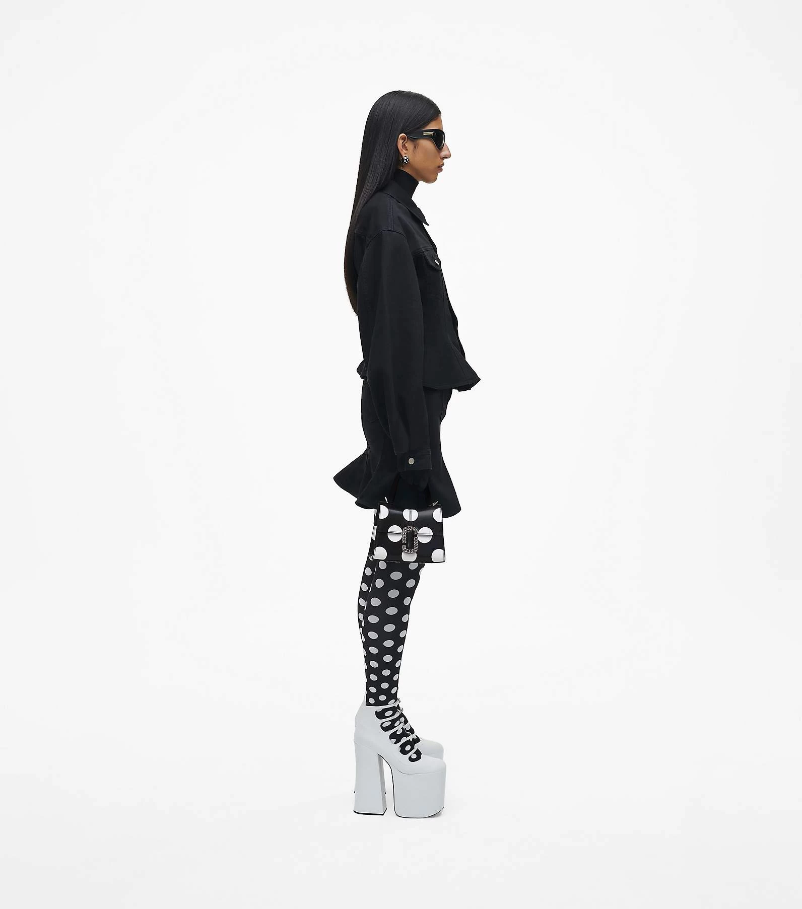 Marc Jacobs The Spots St. Marc Mini Top Handle BLACK/WHITE 10 Marc Jacobs The Spots St. Marc Mini Top Handle BLACK/WHITE - Image 8