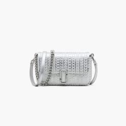 Marc Jacobs The Monogram Metallic J Marc Mini Bag SILVER/BRIGHT WHITE