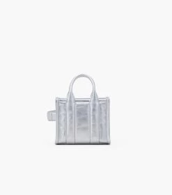 Marc Jacobs The Metallic Leather Mini Tote Bag SILVER -Fashion Store MJI 2F3HTT003H01 040 F8F8F8 1 1 ALT3