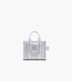 Marc Jacobs The Metallic Leather Mini Tote Bag SILVER -Fashion Store MJI 2F3HTT003H01 040 F8F8F8 1 1 ALT7