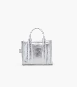 Marc Jacobs The Metallic Leather Small Tote Bag SILVER -Fashion Store MJI 2F3HTT004H01 040 F8F8F8 1 1 ALT3