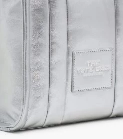 Marc Jacobs The Metallic Leather Small Tote Bag SILVER -Fashion Store MJI 2F3HTT004H01 040 F8F8F8 1 1 ALT6