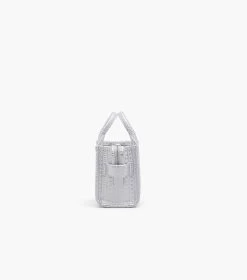 Marc Jacobs The Monogram Metallic Mini Tote Bag SILVER/BRIGHT WHITE 14 Marc Jacobs The Monogram Metallic Mini Tote Bag SILVER/BRIGHT WHITE -Fashion Store MJI 2F3HTT048H01 113 F8F8F8 1 1 ALT2