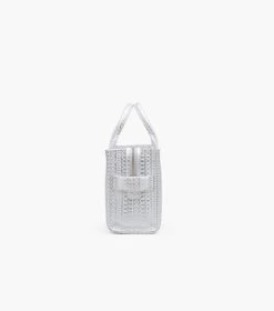 Marc Jacobs The Monogram Metallic Small Tote Bag SILVER/BRIGHT WHITE -Fashion Store MJI 2F3HTT049H01 113 F8F8F8 1 1 ALT2