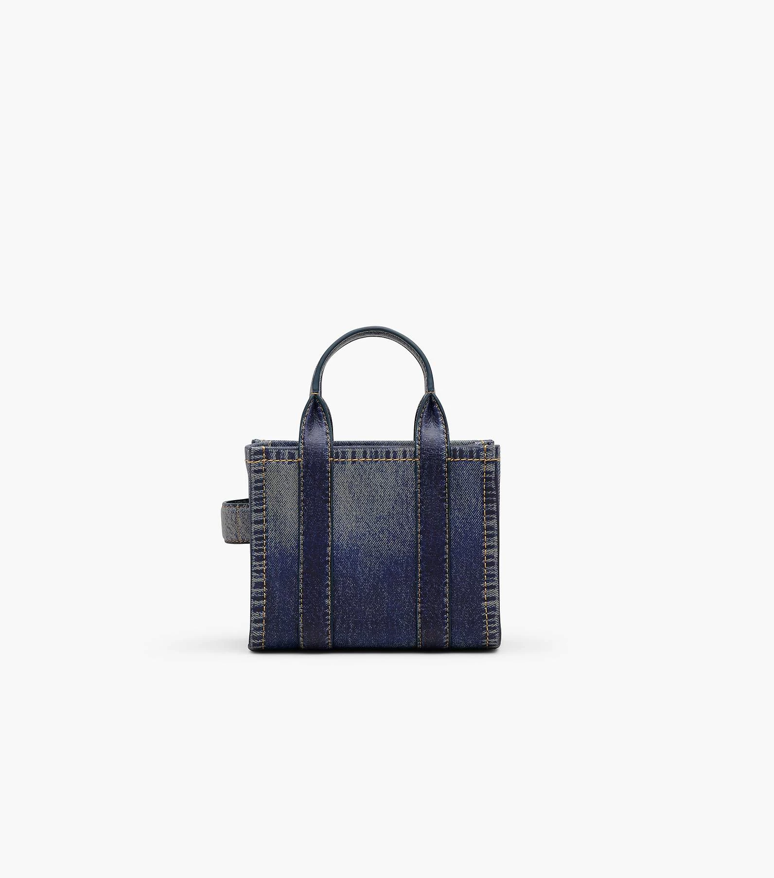Marc Jacobs The Denim-Printed Leather Mini Tote Bag DENIM 7 Marc Jacobs The Denim-Printed Leather Mini Tote Bag DENIM - Image 5