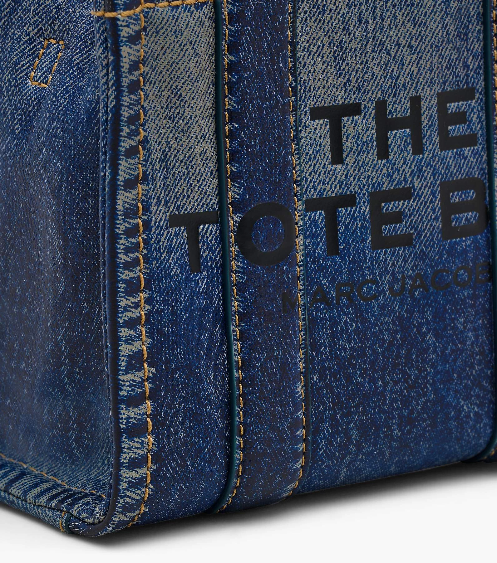 Marc Jacobs The Denim-Printed Leather Mini Tote Bag DENIM 9 Marc Jacobs The Denim-Printed Leather Mini Tote Bag DENIM - Image 7