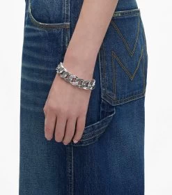 Marc Jacobs The Monogram Chain Link Bracelet LIGHT ANTIQUE SILVER -Fashion Store MJI 2F3JBR001J21 027 F8F8F8 1 1 ALT1