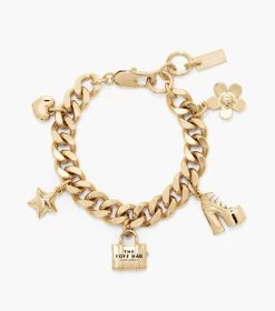 Marc Jacobs The Mini Icon Charm Bracelet LIGHT ANTIQUE GOLD 9 Marc Jacobs The Mini Icon Charm Bracelet LIGHT ANTIQUE GOLD -Fashion Store MJI 2F3JBR001J60 970 F8F8F8 1 1 MAIN 1