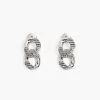 Marc Jacobs The Monogram Chain Link Earrings LIGHT ANTIQUE SILVER