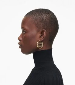 Marc Jacobs The St. Marc Hoops LIGHT ANTIQUE GOLD -Fashion Store MJI 2F3JER001J39 970 F8F8F8 1 1 ALT1