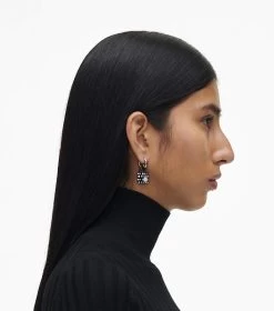 Marc Jacobs The Spots Tote Earrings BLACK MULTI/SILVER -Fashion Store MJI 2F3JER001J48 002 F8F8F8 1 1 ALT1