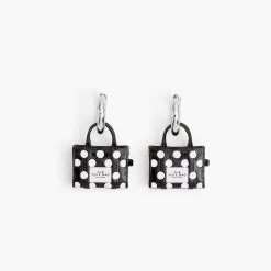 Marc Jacobs The Spots Tote Earrings BLACK MULTI/SILVER