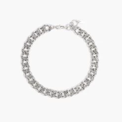 Marc Jacobs The Monogram Chain Link Necklace LIGHT ANTIQUE SILVER