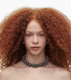 Marc Jacobs The Spots Statement Necklace BLACK MULTI/SILVER -Fashion Store MJI 2F3JNC001J57 009 F8F8F8 1 1 ALT1