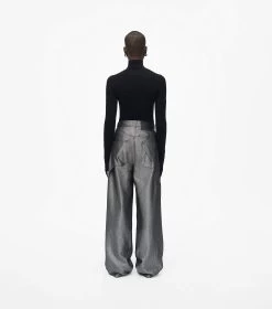 Marc Jacobs The Reflective Oversized Jeans SILVER REFLECTIVE -Fashion Store MJI 2F3RBT003D12 058 F8F8F8 1 1 ALT3