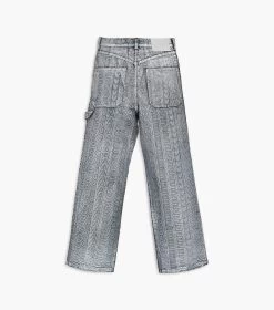 Marc Jacobs The Monogram Oversized Jean MATTE SILVER -Fashion Store MJI 2F3RBT003D14 051 F8F8F8 1 1 ALT4