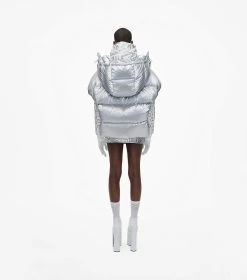 Marc Jacobs The Hooded Puffer Vest SILVER 15 Marc Jacobs The Hooded Puffer Vest SILVER -Fashion Store MJI 2F3RCT002W02 040 F8F8F8 1 1 ALT3