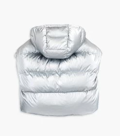 Marc Jacobs The Hooded Puffer Vest SILVER 16 Marc Jacobs The Hooded Puffer Vest SILVER -Fashion Store MJI 2F3RCT002W02 040 F8F8F8 1 1 ALT4
