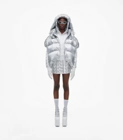 Marc Jacobs The Hooded Puffer Vest SILVER 19 Marc Jacobs The Hooded Puffer Vest SILVER -Fashion Store MJI 2F3RCT002W02 040 F8F8F8 1 1 ALT7