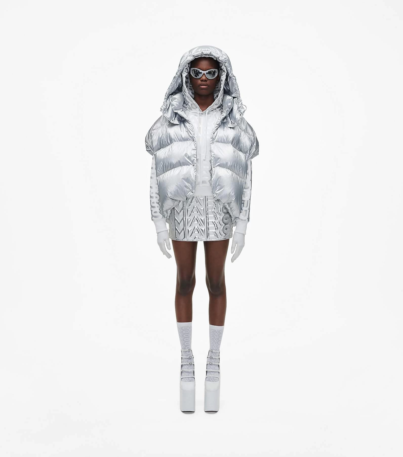 Marc Jacobs The Hooded Puffer Vest SILVER 11 Marc Jacobs The Hooded Puffer Vest SILVER - Image 9