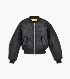 Marc Jacobs The Cropped Bomber BLACK -Fashion Store MJI 2F3RCT005W01 001 F8F8F8 1 1 ALT1