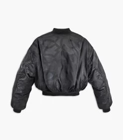 Marc Jacobs The Cropped Bomber BLACK -Fashion Store MJI 2F3RCT005W01 001 F8F8F8 1 1 ALT4