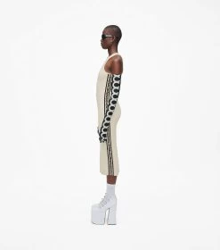 Marc Jacobs The Logo Racer Dress IVORY/BLACK -Fashion Store MJI 2F3RDR002K26 174 F8F8F8 1 1 ALT2