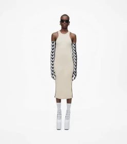 Marc Jacobs The Logo Racer Dress IVORY/BLACK -Fashion Store MJI 2F3RDR002K26 174 F8F8F8 1 1 MAIN 2