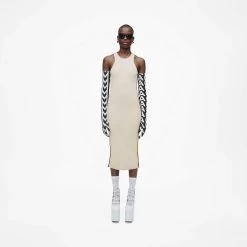 Marc Jacobs The Logo Racer Dress GUNMETAL/APPLE