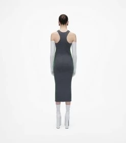Marc Jacobs The Logo Racer Dress GUNMETAL/APPLE 15 Marc Jacobs The Logo Racer Dress GUNMETAL/APPLE -Fashion Store MJI 2F3RDR002K26 356 F8F8F8 1 1 ALT3