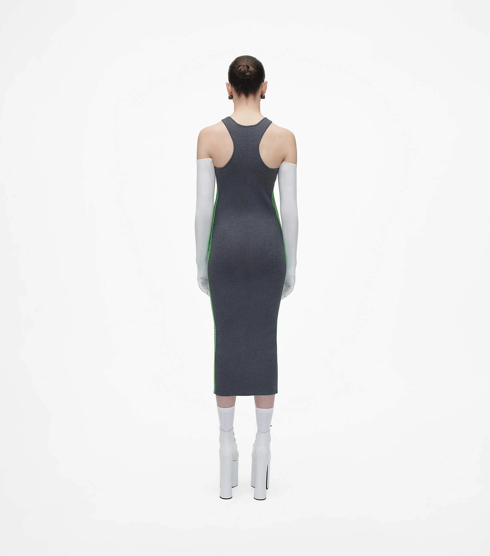 Marc Jacobs The Logo Racer Dress GUNMETAL/APPLE 8 Marc Jacobs The Logo Racer Dress GUNMETAL/APPLE - Image 6