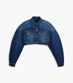 Marc Jacobs The Cropped Padded Jacket FUTURE INDIGO -Fashion Store MJI 2F3RJC004D04 478 F8F8F8 1 1 ALT1