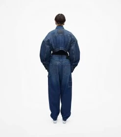 Marc Jacobs The Cropped Padded Jacket FUTURE INDIGO -Fashion Store MJI 2F3RJC004D04 478 F8F8F8 1 1 ALT3