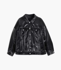 Marc Jacobs The Reflective Trucker Jacket BLACK -Fashion Store MJI 2F3RJC006W06 001 F8F8F8 1 1 ALT1
