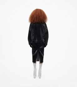 Marc Jacobs The Reflective Trucker Jacket BLACK -Fashion Store MJI 2F3RJC006W06 001 F8F8F8 1 1 ALT3