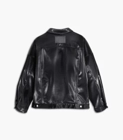 Marc Jacobs The Reflective Trucker Jacket BLACK -Fashion Store MJI 2F3RJC006W06 001 F8F8F8 1 1 ALT4