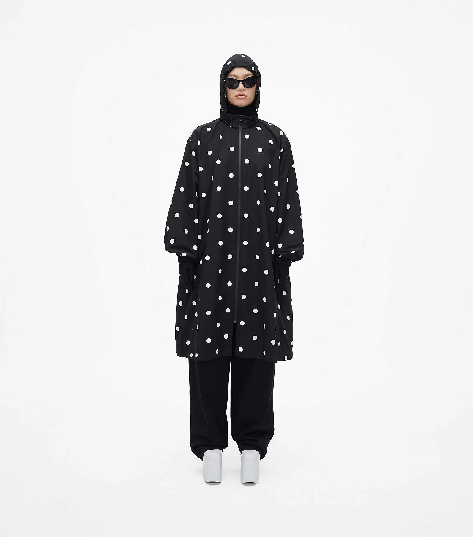 Marc Jacobs The Spots Long Windbreaker BLACK/WHITE 10 Marc Jacobs The Spots Long Windbreaker BLACK/WHITE - Image 8