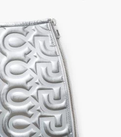 Marc Jacobs The Puffy Leather Mini Skirt SILVER 15 Marc Jacobs The Puffy Leather Mini Skirt SILVER -Fashion Store MJI 2F3RSK002W19 040 F8F8F8 1 1 ALT5