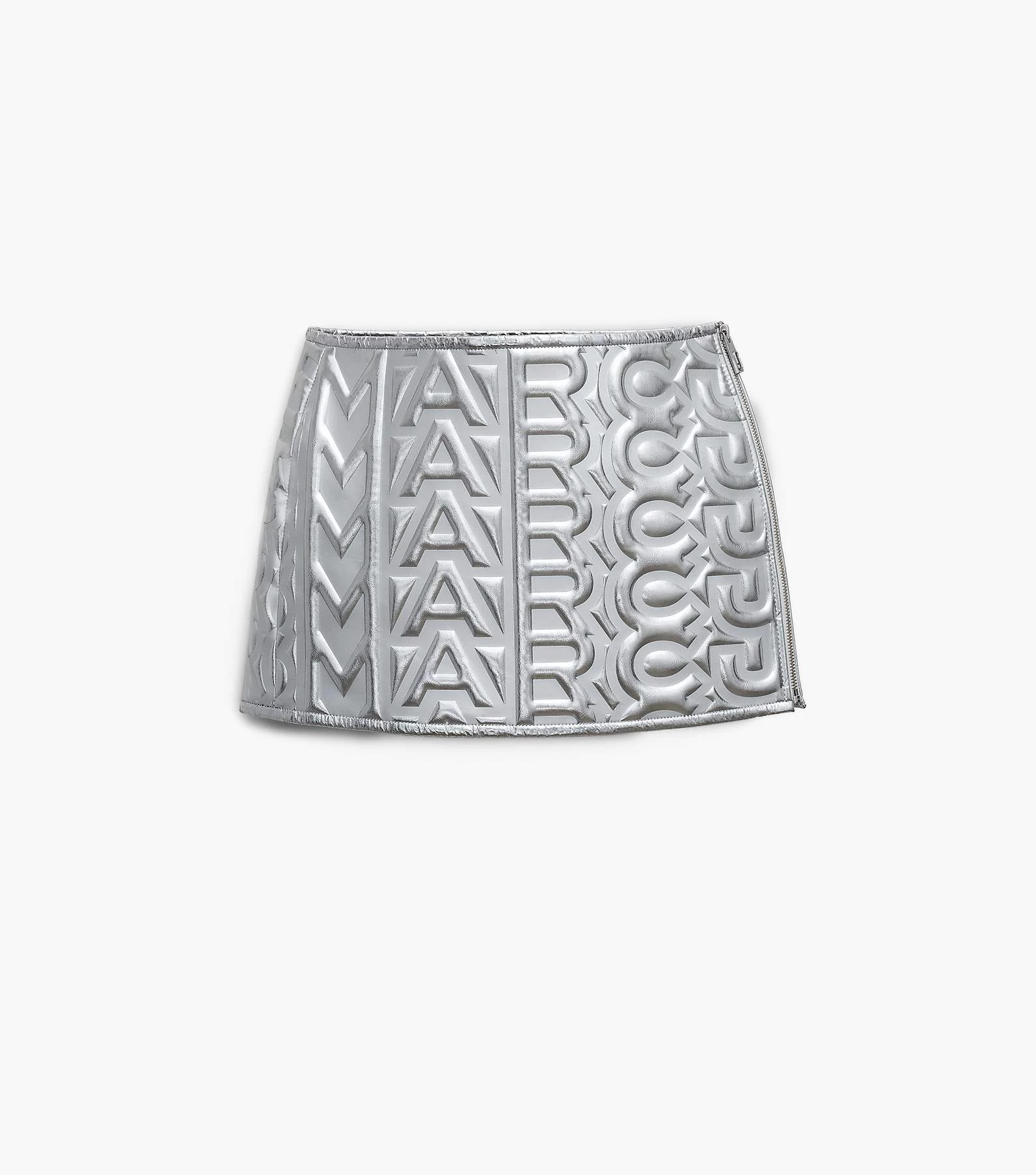Marc Jacobs The Puffy Leather Mini Skirt SILVER 4 Marc Jacobs The Puffy Leather Mini Skirt SILVER - Image 2