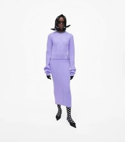 Marc Jacobs The Femme Crewneck Sweater ICED LAVENDER 15 Marc Jacobs The Femme Crewneck Sweater ICED LAVENDER -Fashion Store MJI 2F3RTP001K03 547 F8F8F8 1 1 ALT1