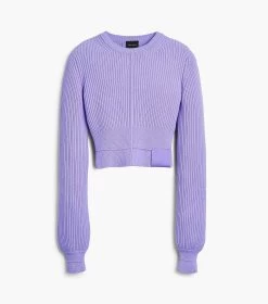 Marc Jacobs The Femme Crewneck Sweater ICED LAVENDER 14 Marc Jacobs The Femme Crewneck Sweater ICED LAVENDER -Fashion Store MJI 2F3RTP001K03 547 F8F8F8 1 1 MAIN 2