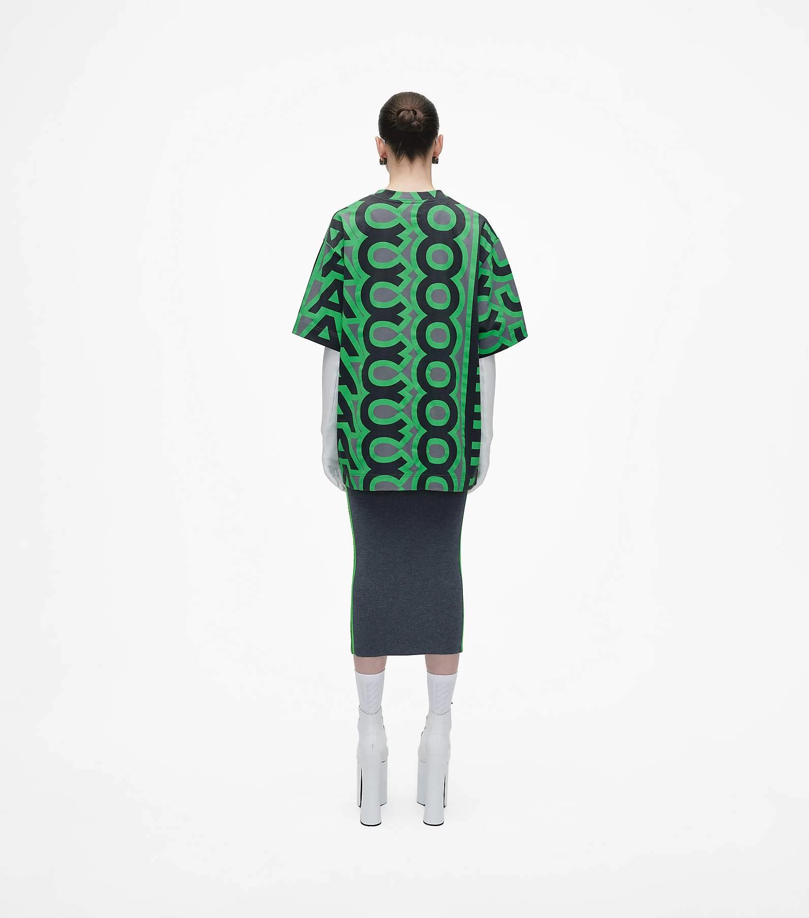 Marc Jacobs The Monogram Big T-Shirt GUNMETAL/APPLE 7 Marc Jacobs The Monogram Big T-Shirt GUNMETAL/APPLE - Image 5