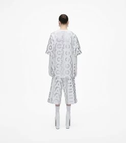 Marc Jacobs The Monogram Big T-Shirt SILVER/BRIGHT WHITE 15 Marc Jacobs The Monogram Big T-Shirt SILVER/BRIGHT WHITE -Fashion Store MJI 2F3RTP002C16 113 F8F8F8 1 1 ALT3