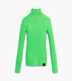 Marc Jacobs The Lightweight Ribbed Turtleneck APPLE 14 Marc Jacobs The Lightweight Ribbed Turtleneck APPLE -Fashion Store MJI 2F3RTP002K04 348 F8F8F8 1 1 MAIN 1